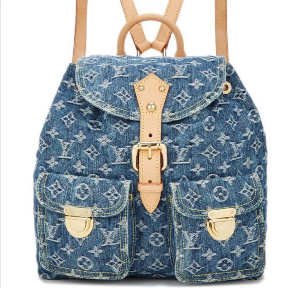 Circa 2000 Louis Vuitton Blue Denim Backpack